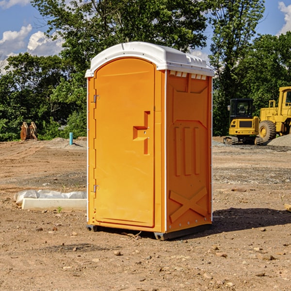 how often are the porta potties cleaned and serviced during a rental period in Cambria